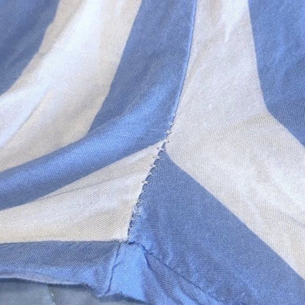 Peace Love & Dreams Blue & White Striped Pajama Set M/M - Picture 8 of 11